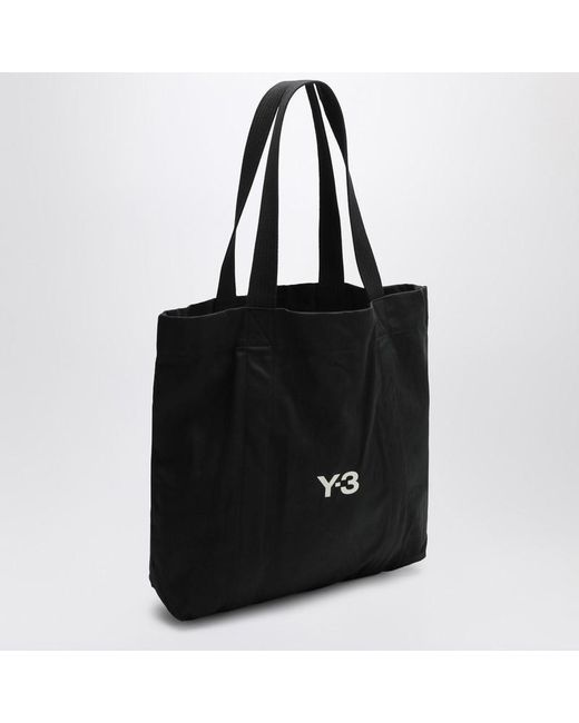 Y-3 Schwarze Tote-Bag Aus Baumwolle Mit Logo in Black für Herren