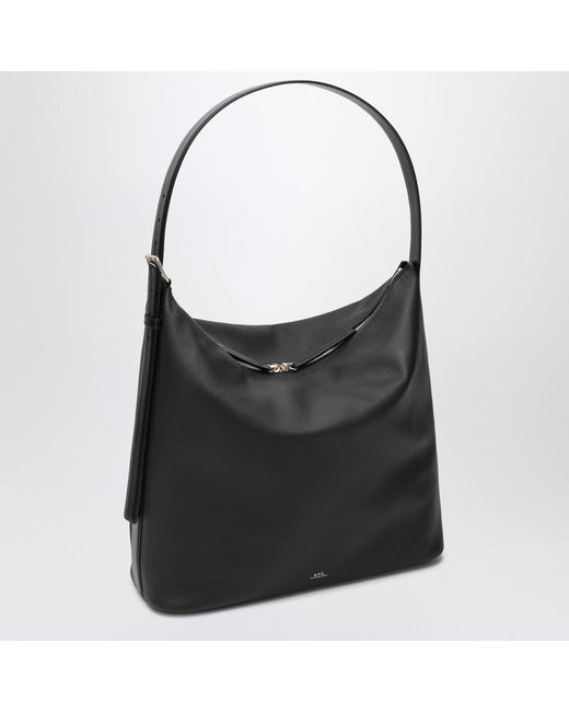 A.P.C. Black Große Vera Tasche Aus Schwarzem Leder