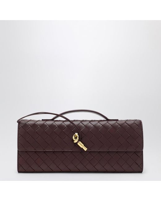 Bottega Veneta Red Andiamo Clutch Bag With Handle