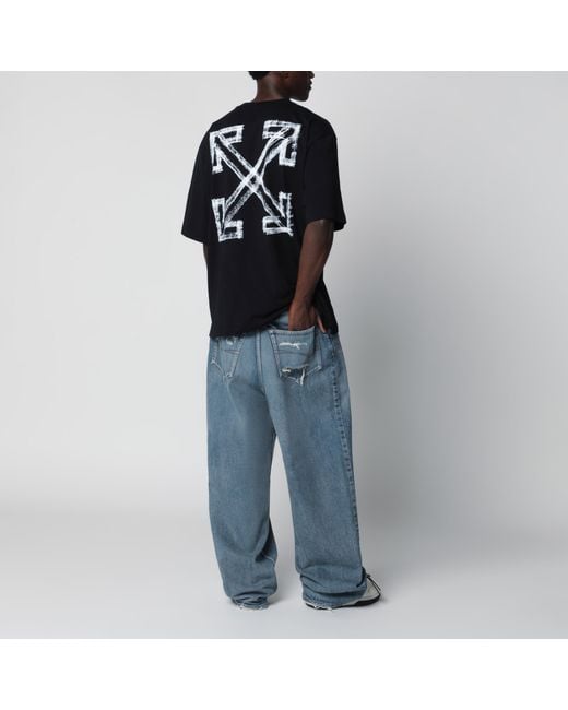 Off-White c/o Virgil Abloh Black Motion Arrow Logo T-Shirt for men