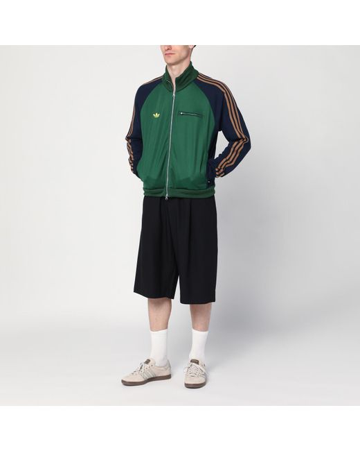 adidas x Brain Dead Green /blue Zip Sweatshirt With Logo for men