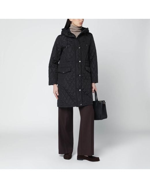 Burberry Black Quilted Nylon Coat
