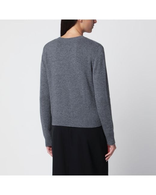 Lisa Yang Gray Mable Crew-Neck Sweater