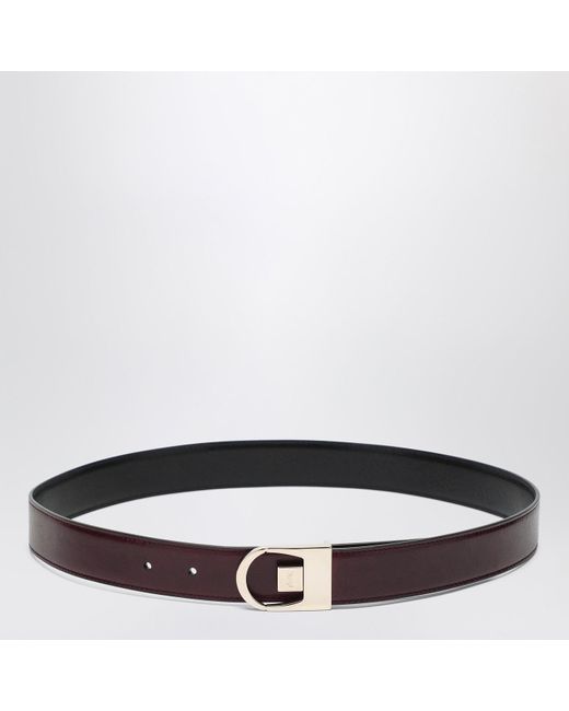 Saint Laurent Black Reversible Belt