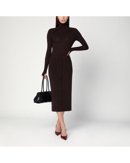 Victoria Beckham Black Midi Skirt