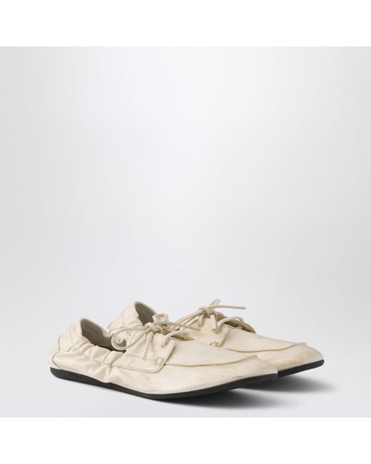 Prada Natural Shuffle Boat Loafers