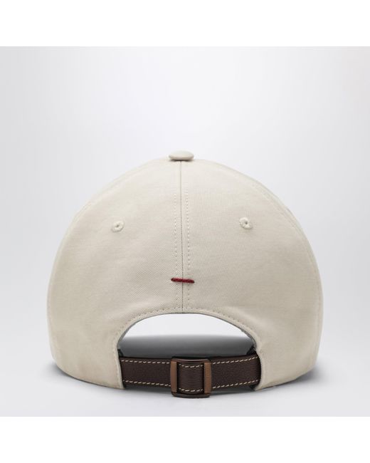 Brunello Cucinelli Natural Sand-Colored Baseball Cap for men