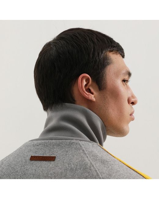 1989 STUDIO Gray Jacket With Side Stripes for men