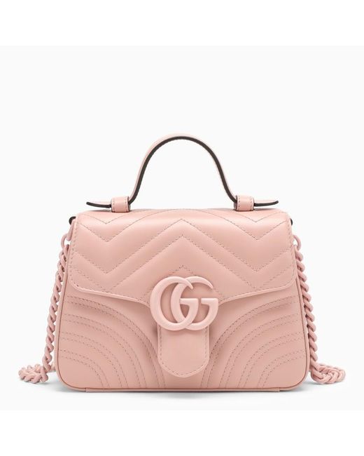 Mini borsa a mano gg marmont in pelle di Gucci in Pink