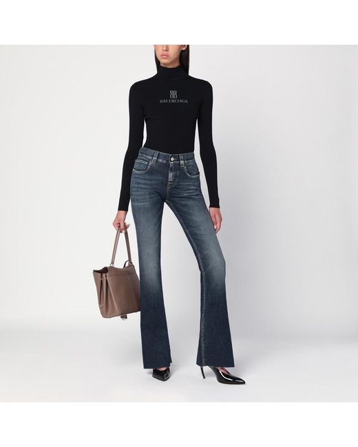 Balenciaga Blue Dark Bootcut Slim Fit Jeans