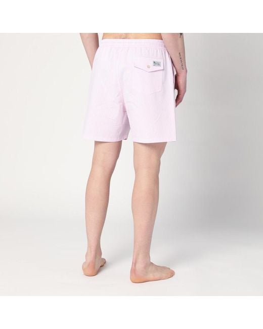 Maillot De Bain À Rayures Blanc/Rose Polo Ralph Lauren pour homme en coloris Pink
