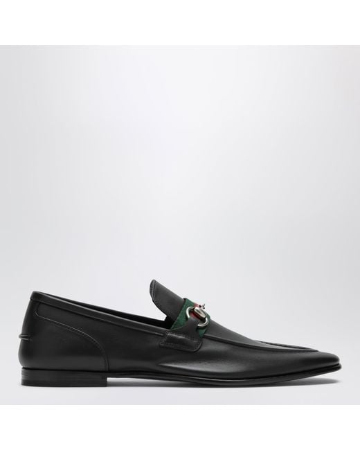 Gucci Black Como Leather Loafers for men