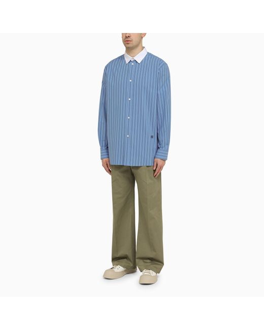 Loewe Blue Stone Striped Long Sleeve Shirt for men