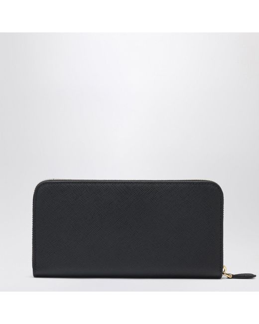 Prada Black Saffiano Large Wallet
