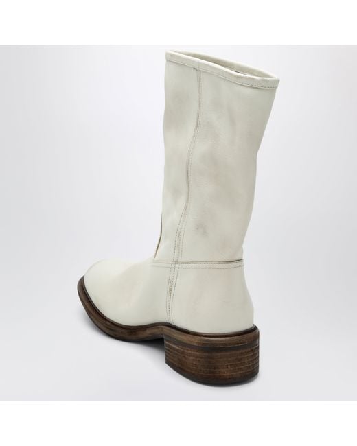 Prada White Talccolored Boots