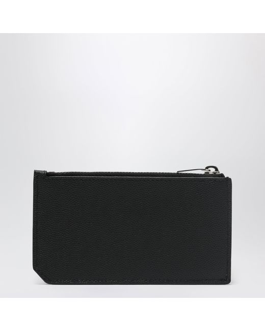 Saint Laurent Black Fragments Card Holder With Zip for men