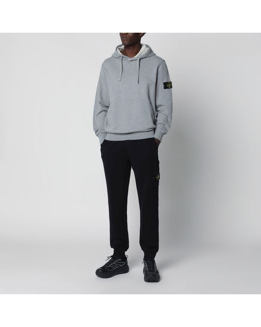 Stone Island Black Cotton Jogging Trousers for men