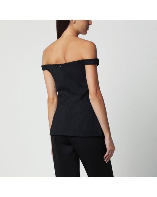 Rohe Black Off-The-Shoulder Top