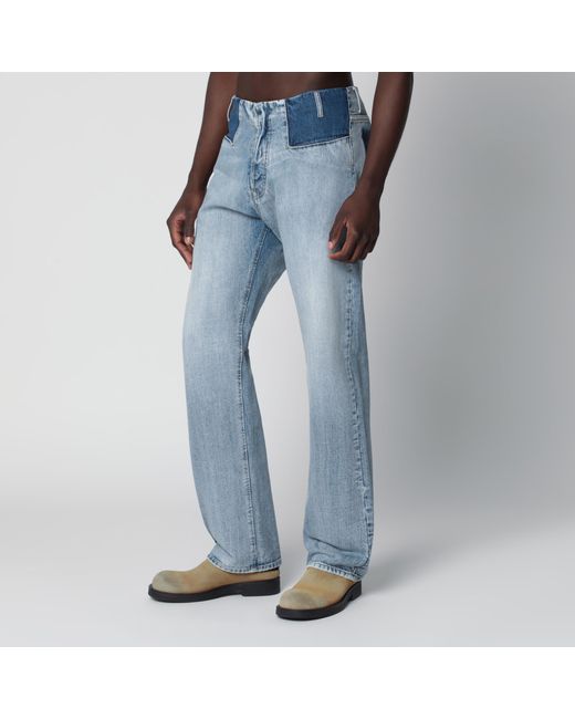Maison Margiela Blue Patchwork Jeans for men