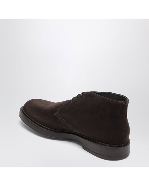 Doucal's Black Dark Suede Ankle Boots for men