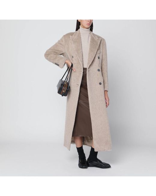 Gonna in tessuto spalmato di Max Mara in Brown