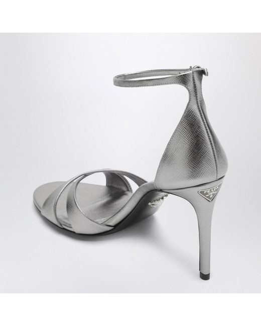 Prada White Heeled Sandals