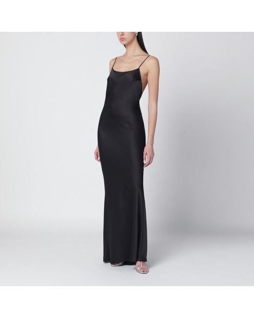 ANDAMANE Black Ninfea Dress With Back Draping