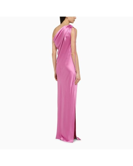 Max Mara Pianoforte Pink One-piece Peony Silk Dress