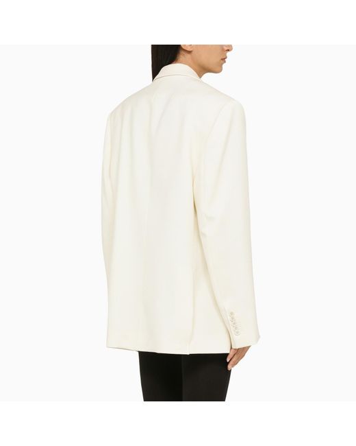 Wardrobe NYC Wool Oversize Blazer in White Lyst