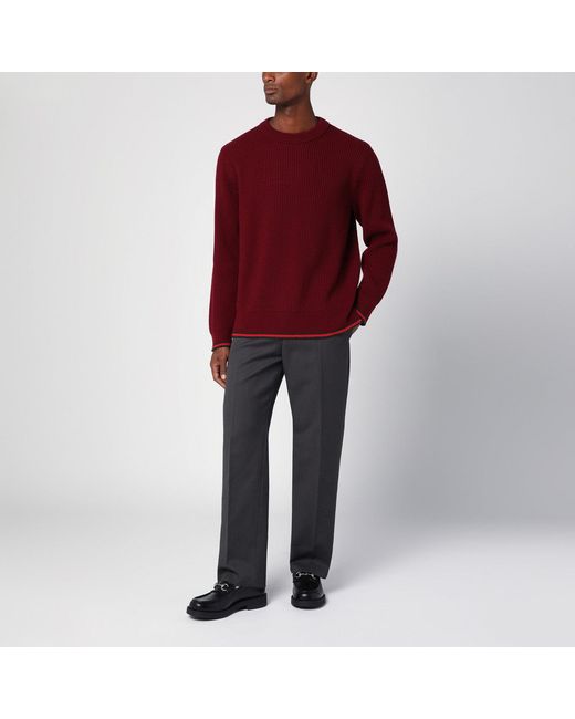 Pull Nervuré Gucci pour homme en coloris Red