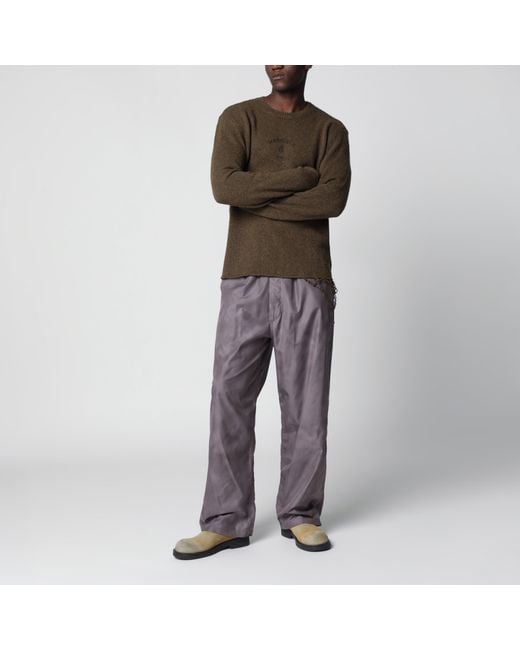 MM6 by Maison Margiela Brown Crew-Neck Sweater for men