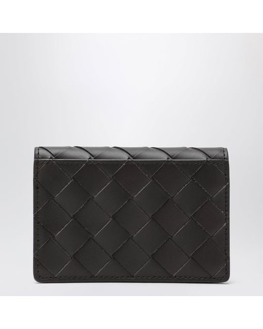 Bottega Veneta Black Intrecciato Business Card Holder for men