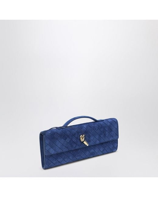 Bottega Veneta Blue Andiamo Clutch