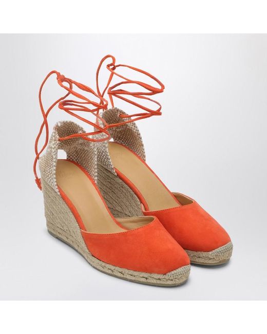Espadrillas carina 8/007 color papaya di Castaner in Red