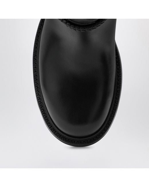 Bottega Veneta Black James Leather Ankle Boots
