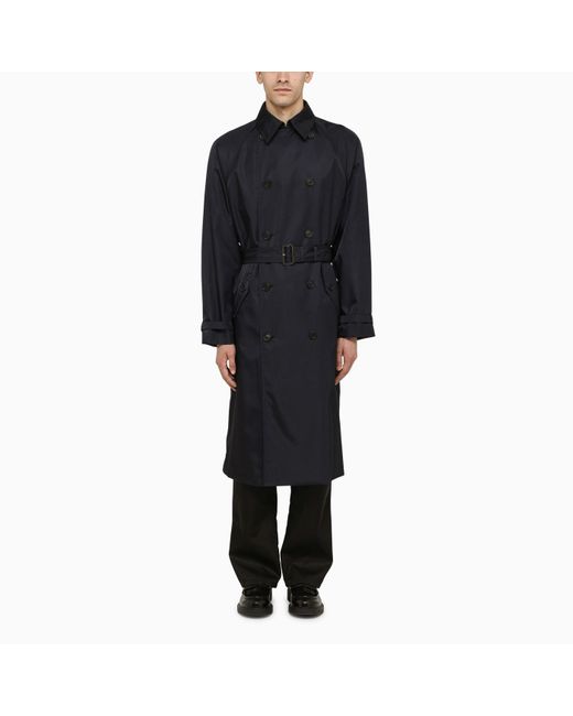 Prada Black Re-nylon Double-breasted Trench Coat for men