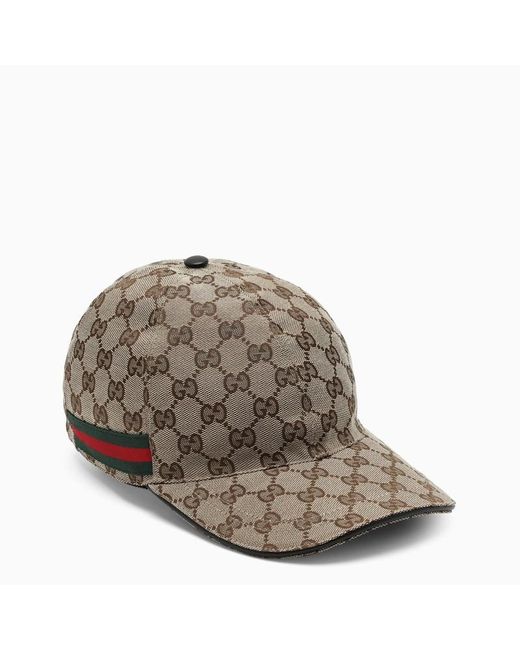 Cappellino da baseball con web di Gucci in Brown da Uomo