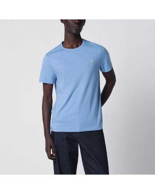 Polo Ralph Lauren Blue Cotton Custom Slim-Fit T-Shirt for men