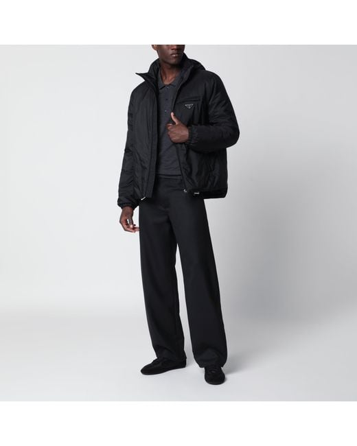 Prada Black Re-Nylon Down Jacket for men