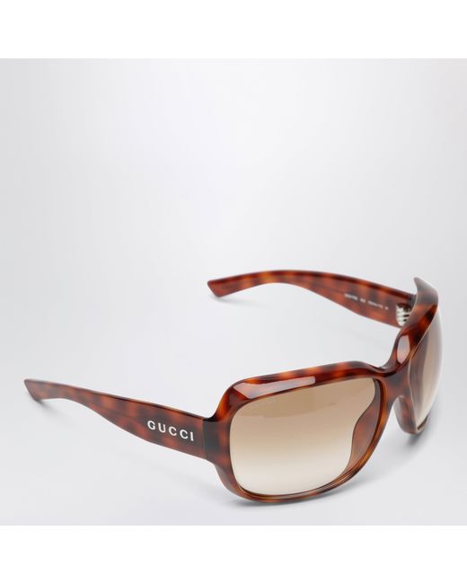 Gucci Brown Havana Square Sunglasses