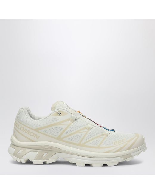 Salomon White Low Sneaker Xt-6 Vanilla Ice/ Almond Milk