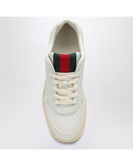 Sneaker bassa re-web di Gucci in White