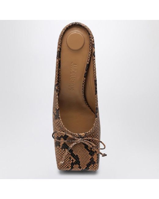 Jacquemus Brown Le Ballet Square Mule