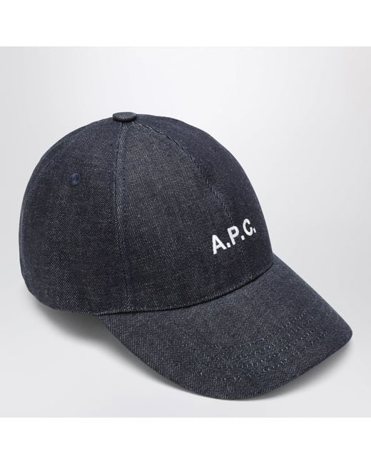 A.P.C. Blue Charlie Cotton Baseball Cap