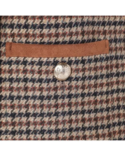 DUNST Brown Checked Tweed Jacket