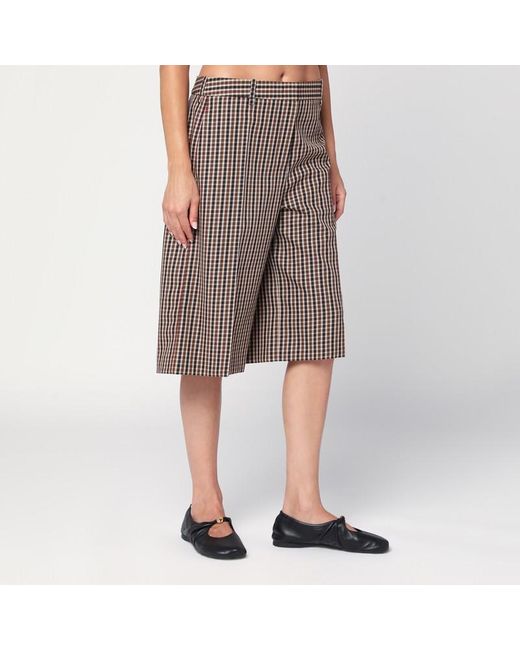 Bermuda in lana check di Jil Sander in Gray