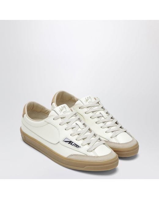 Autry White Windscape Logo-Patch Leather Sneakers