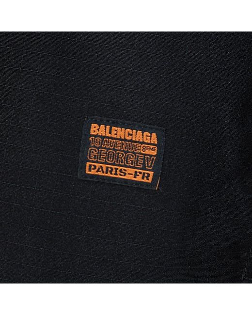 Veste Courte À Capuche Noire Balenciaga en coloris Black