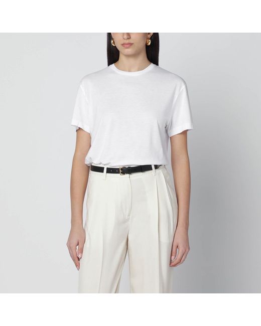 Totême White Organic Cotton-Blend T-Shirt