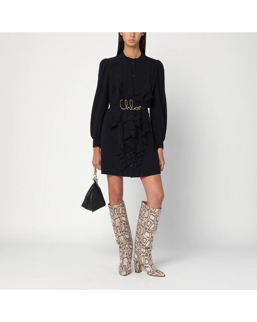 Chloé Black Ruffled Dress